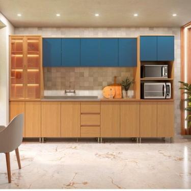 Imagem de Cozinha Completa 6 Modulos 17 Portas 3 Gavetas Florença - Moveis Sul