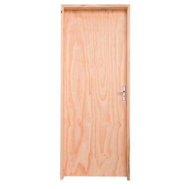 Imagem de Kit Porta de Madeira Pinus Grantok M14 Interna, Abertura à Esquerda 213x96 cm