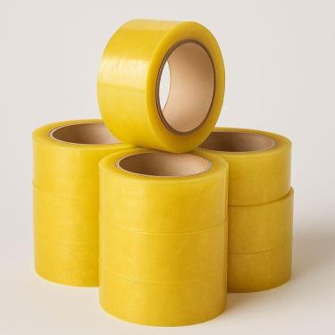 Imagem de Fita Adesiva Larga para Embalagem Draik Fita Transparente 250m Kit 10 Unidades Transpar...