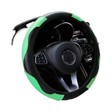 Imagem de Capa De Volante Em Fibra De Carbono E Couro PU De 14.5-15 Polegadas, S