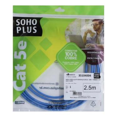 Imagem de Patch Cord CAT6 2,50m Soho Plus