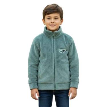 Imagem de Casaco Infantil Menino Peluciado com Zíper Inverno Escolar - - anjo da