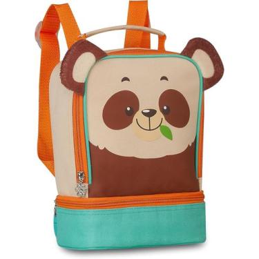 Imagem de Lancheira Térmica Infantil Pets Leão Panda Urso Clio CP2648L, Panda