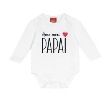 Imagem de body para bebê kyly mamãe papai vovó vovô dinda, Papai, 12a18 meses