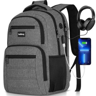 Imagem de Mochila Kadilong para homens 17,3" com compartimento para laptop e USB