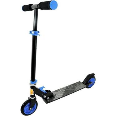 Imagem de Patinete Radical Preto e Azul Altura Ajustável - DM Toys