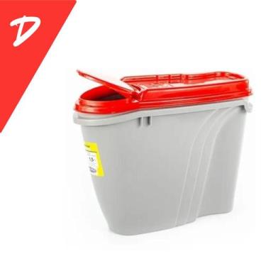 Imagem de Dispenser De Ração Plast Pet Vermelho 17.5x19x9 Cm - Genérico