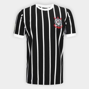 Imagem de Camiseta Corinthians Retrô Masculina - Coimbra, Preto, GG
