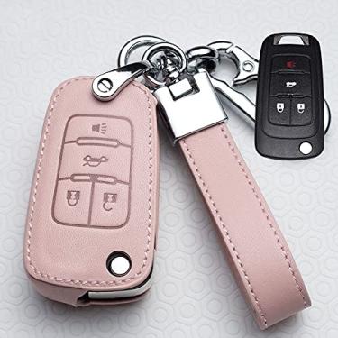 Imagem de WSWJDW Couro masculino feminino porta-chaves porta-chaves capa porta-chaves anel porta-chaves, adequado para Buick Chevrolet Cruze Opel Vauxhall Insignia Mokka Encore, 3