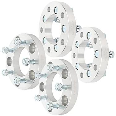Imagem de SCITOO 4 peças adaptadores de roda de 1 polegada 5x5 a 5x4,5 5 5 x 5 x 127 mm a 5 x 114,3 mm adequados para Grand Caravan 2008-2014, para Journey 2009-2011 Studs 12 x 1,5 furo 87,1 mm-não serve para