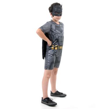 Imagem de Fantasia Batman Curto Infantil com Musculatura - Liga da Justiça
 M