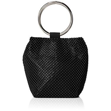 Imagem de Jessica McClintock Bolsa clutch feminina Gwen Ball Mesh Ring, Preto, One Size