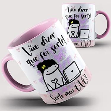 Imagem de Caneca rosa Flork Sorte meu Ovo