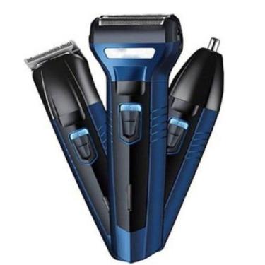 Imagem de Maquininha De Barbear Depilador Aparador Pelos Masculino 3X1
