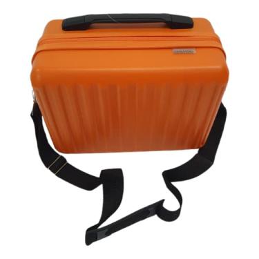 Imagem de Frasqueira Mão Maleta Viagem Maquiagem Cosmetico Original (Médio, Laranja)