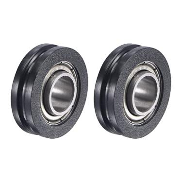 Imagem de 2 PCS Guia Roda de Polia H Groove 8mm Eixo Hole 21mm Diâmetro, Pompa Revestido