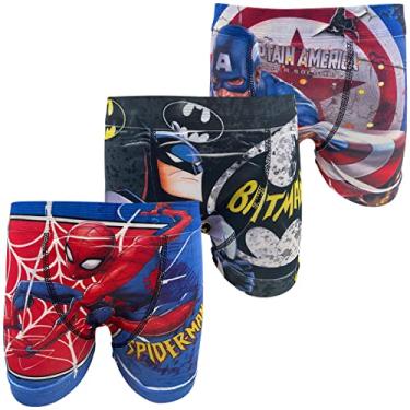 Imagem de Kit 10 Cueca Infantil Boxer Microfibra Personagens Sortidas Tamanho:M-Veste 3 a 4 Anos;Cor:Estampas Sortidas