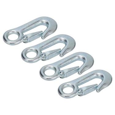 Imagem de Ganchos de reboque, gancho deslizante 4 peças resistente galvanizado resistente para veículos para envio (108 x 20 mm)