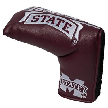 Imagem de Team Golf NCAA Mississippi State Bulldogs Capa vintage Blade Putter Cover Golf Club Vintage Blade Putter Capa, Design de ajuste de forma, serve para Scotty Cameron, Taylormade, Odyssey, Titleist, Ping, Callaway