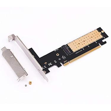 Imagem de Adaptador M.2 para PCIe, placa de expansão do controlador de host NVME SSD para PCI-e 3.0 X16 com suporte de perfil baixo, suporte para chave M tipo de unidade de estado sólido 2280 2260 2242 2230 conversor para desktop PCI Express