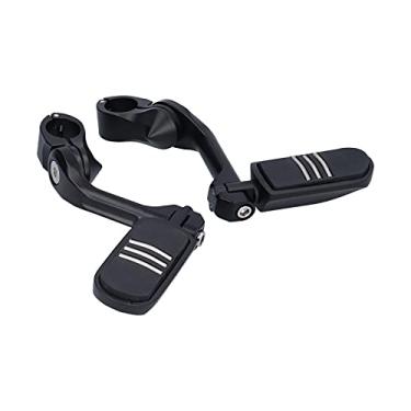 Imagem de Pedal de controle de motocicleta, pedaleiras de estrada de alumínio e cromagem 360 graus braçadeira ajustável para substituição para passeios de longa distância