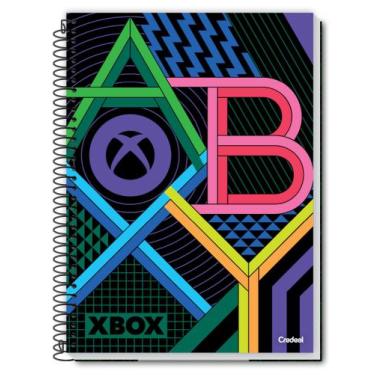 Imagem de Caderno Universitário Xbox 1 Matéria Espiral Capa Dura 80 Folhas Crede