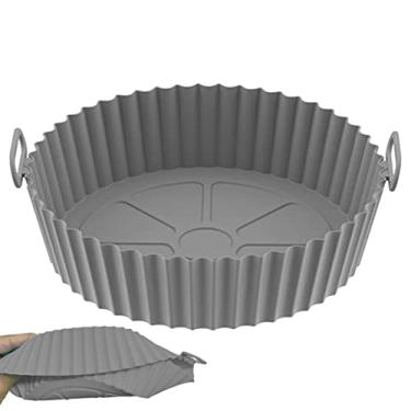 Imagem de 2 Pcs Forros de silicone para fritadeira a ar - Forro de silicone reutilizável para fritadeira a ar segura para máquina de lavar louça, Forro de panela de silicone para fritadeira a ar Cesta Generic
