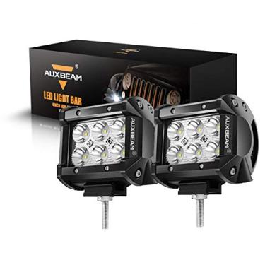 Imagem de Auxbeam 2 pçs barras de luz LED de 4" Pods de LED 18W feixe de ponto de luz de direção para jipe, ATV, UTV, caminhão, veículo off-road (sem cabimento)