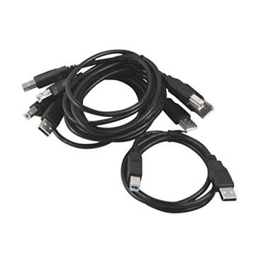 Imagem de Seu cabo de armazenamento USB 2.0 preto de alta velocidade macho A para macho B impressora/cabo scanner, 03 Ft 5 Pack