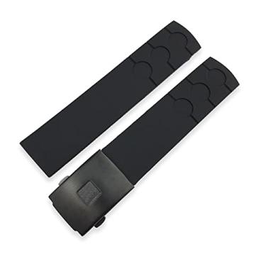 Imagem de IENYU Pulseira de relógio impermeável de silicone de borracha de 20 mm para esportes corrida PRS516 T100417 T91 T044 T021 acessórios de pulseira azul (cor: 24mm, tamanho: 20mm)