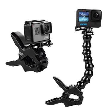 Imagem de Suptig Jaws Flex Clamp Mount Suporte pescoço de ganso para GoPro Hero 13/12/11/10/9/8/7/6/5/4/3+/3/2/1, Akaso EK7000, DJI Osmo, Arlo e outras câmeras de ação com 1/4 de porca