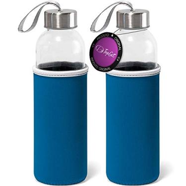 Imagem de Kit 2x Garrafa de Vidro 520 ml Soft TopGet Azul