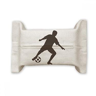 Imagem de Bolsa de linho de algodão com suporte para cobertura de papel para lenços faciais para futebol americano da Outline