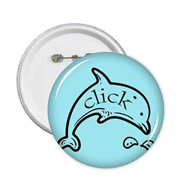 Imagem de Broches de silhueta de golfinho, emblema, emblema, acessório, 5 peças