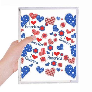 Imagem de Caderno com estampa de flores de coração dos EUA Love com folhas soltas e diário recarregável