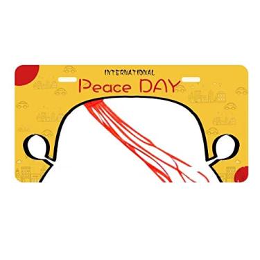 Imagem de DIYthinker Placa de licença tradicional chinesa padrão de pipa polvo etiqueta decoração de carro dia da paz