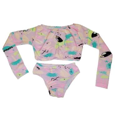 Imagem de Biquini infantil manga longa Estampado