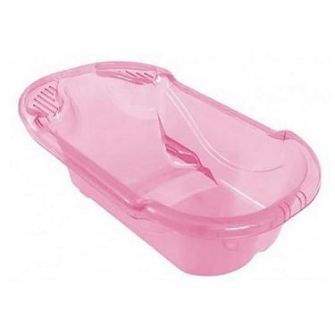 Imagem de Banheira Ergonômica Safety & Comfort Transparente Rosa - Tutti Baby