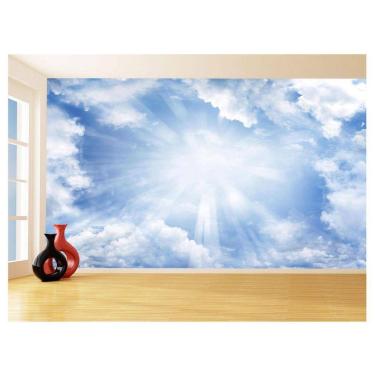 Imagem de Papel De Parede 3D Religioso Céu Azul Nuvens Sol 3,5M Rl74