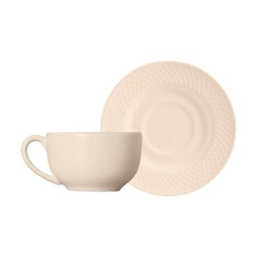 Imagem de Conjunto com 6 Xícaras de Chá com Pires Salmon Acetinado 250ml