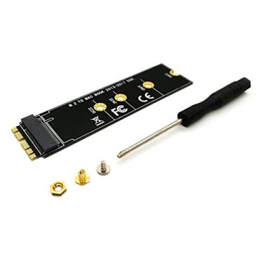 Imagem de Nockchawon Adaptador M.2 NVME SSD Convert para MacBook Air Pro Retina (ano 2013-2017), kit Sensico NVME/AHCI SSD para A1465 A1466 A1398 A1502 (preto)