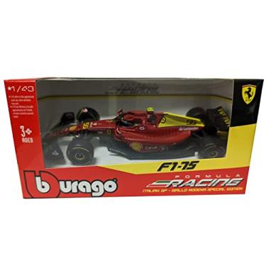 Imagem de F1-75#55 Carlos Sainz Giallo Modena Formula One F1 Italian GP (2022) "Formula Racing Series 1/43 Diecast Model Car by Bburago 36832CSMZ