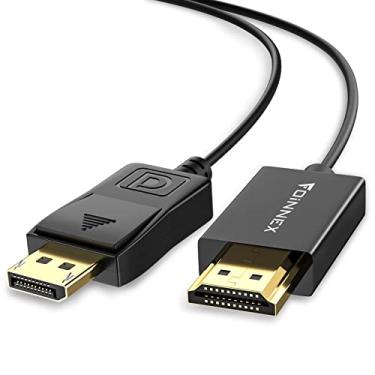 Imagem de FOINNEX Cabo DisplayPort 4K para HDMI, 1 m, Unidirecional, Compatível com Desktop, PC, Laptop, GPU, TV, Projetor, Monitor e Fone de Ouvido VR