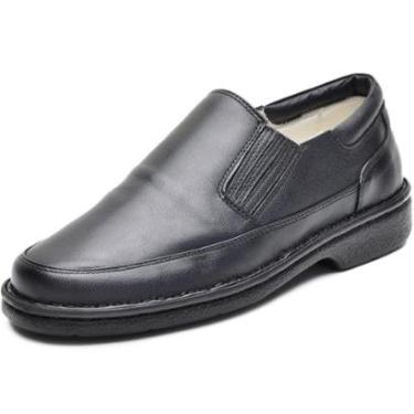 Imagem de Sapato Social Masculino Couro Palmilha Gel Bico Redondo-Masculino