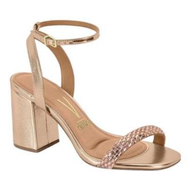 Imagem de Sandalia Vizzano 6409.211 Pedraria Festa Salto Grosso Alto Feminino-Feminino