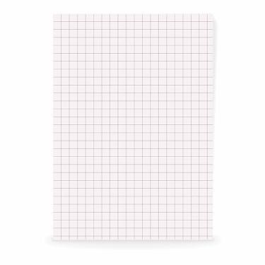 Imagem de Bloco de Notas Quadriculado Minimalista Destacável 90Fls 75g A5 20x14cm