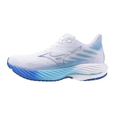 Imagem de Mizuno Tênis de corrida feminino Wave Rider 28, Branco-azul mugen, 37