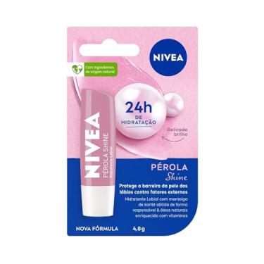 Imagem de NIVEA Hidratante Labial Pérola Shine 4,8 g - Hidratação prolongada para seus lábios, tem um delicioso cheirinho de cereja e incrível brilho perolado que deixa seus lábios iluminados