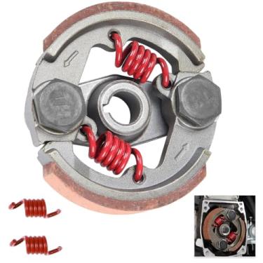 Imagem de Cylemoto Almofada de embreagem para serviço pesado e 2 molas extras 43cc 47cc 49cc 50cc 2-Stroke Motor Racing Clutch Pads para Mini Moto Pocket Rocket Kid Bike ATV SYX Moto Vermelho