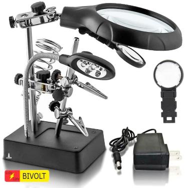 Imagem de Lupa de Mesa com Garras e Iluminação Led GT120